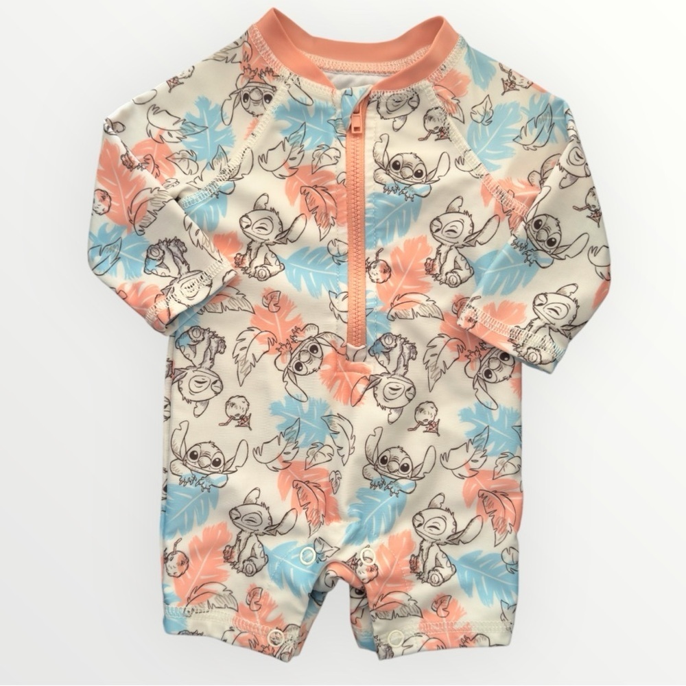 Disney Stitch Lilo & Stitch Baby Swimsuit One Piece Size 0-3 Months Infant Swim